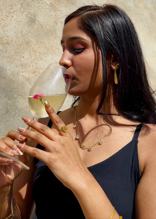 Selene Brass Crescent Moonstone Ring – That Romeo