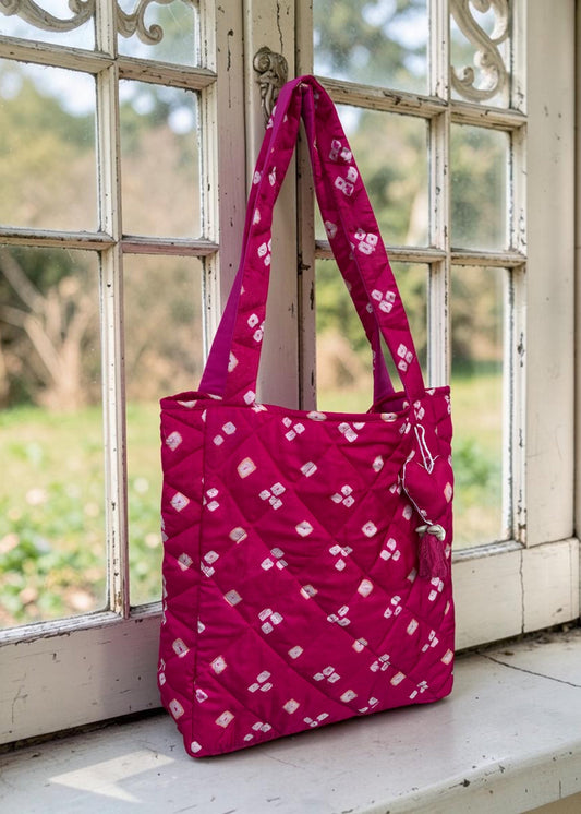 Bandhani Heart Tote