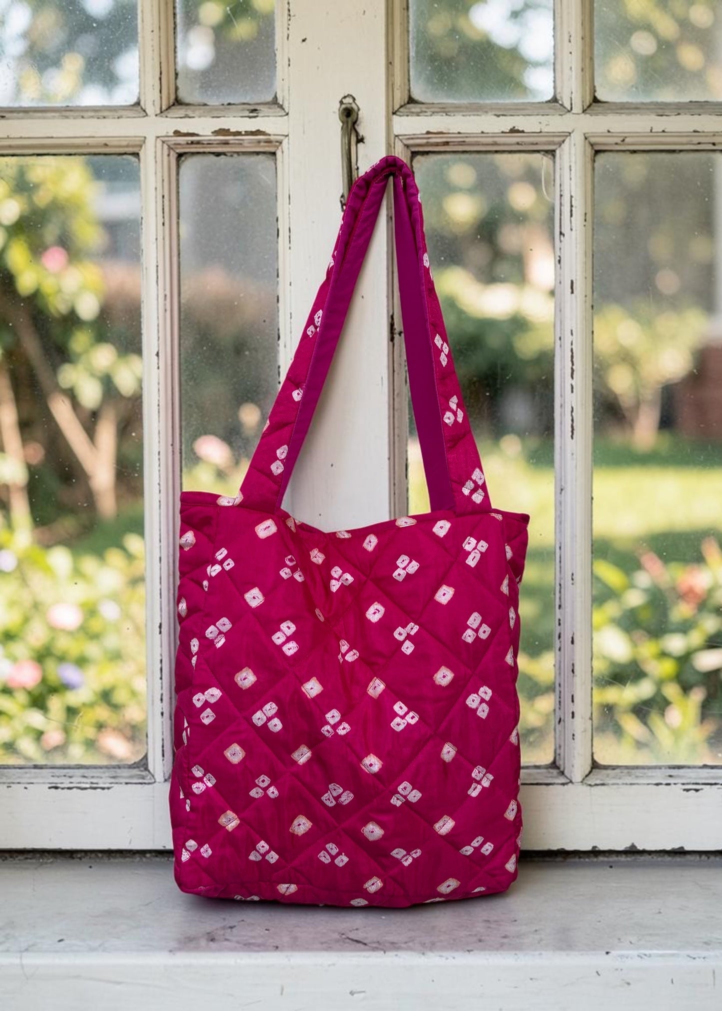Bandhani Heart Tote