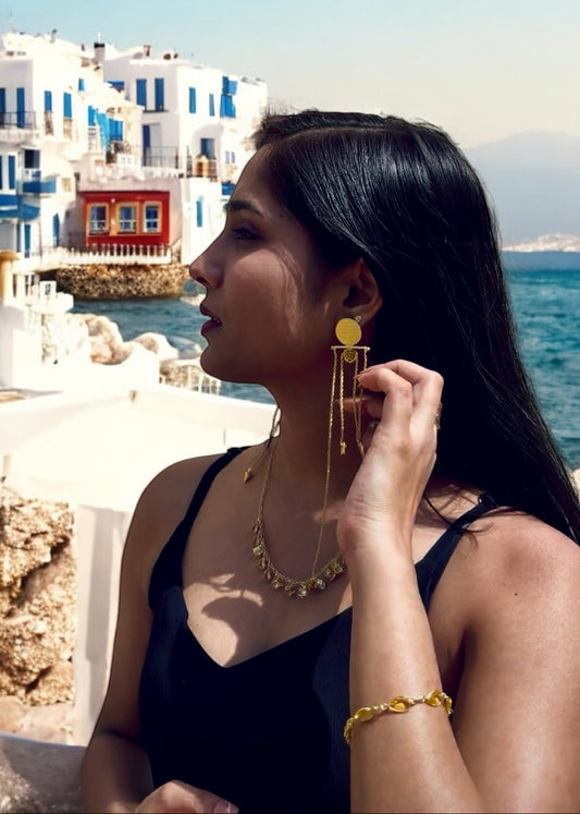 Stargirl Brass Chain Earrings with Star Charms – That Romeo