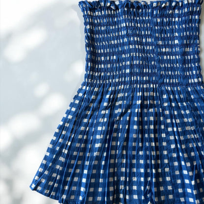 Indigo Sky Smocked Top