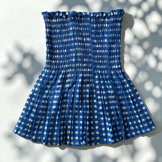 Indigo Sky Smocked Top