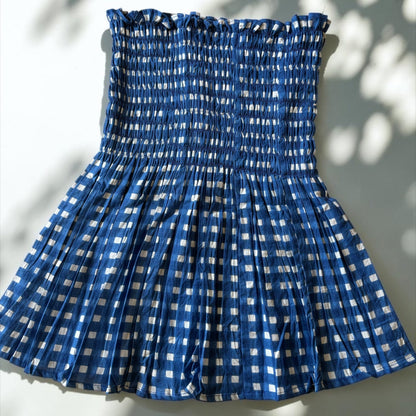 Indigo Sky Smocked Top