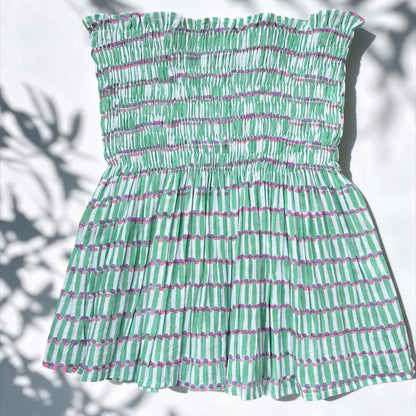 Rose Blush –  smocked top