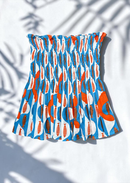 Coastal Catch Smocked  Top