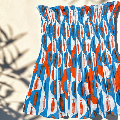 Coastal Catch Smocked  Top