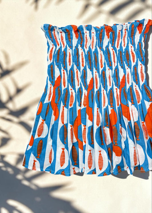 Coastal Catch Smocked  Top
