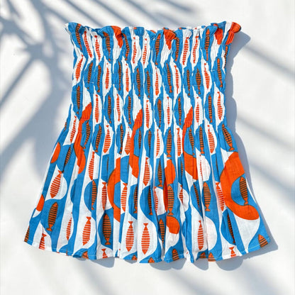 Coastal Catch Smocked  Top