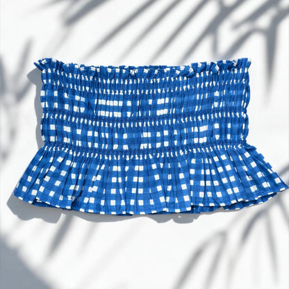 Azure Picnic Smocked Top