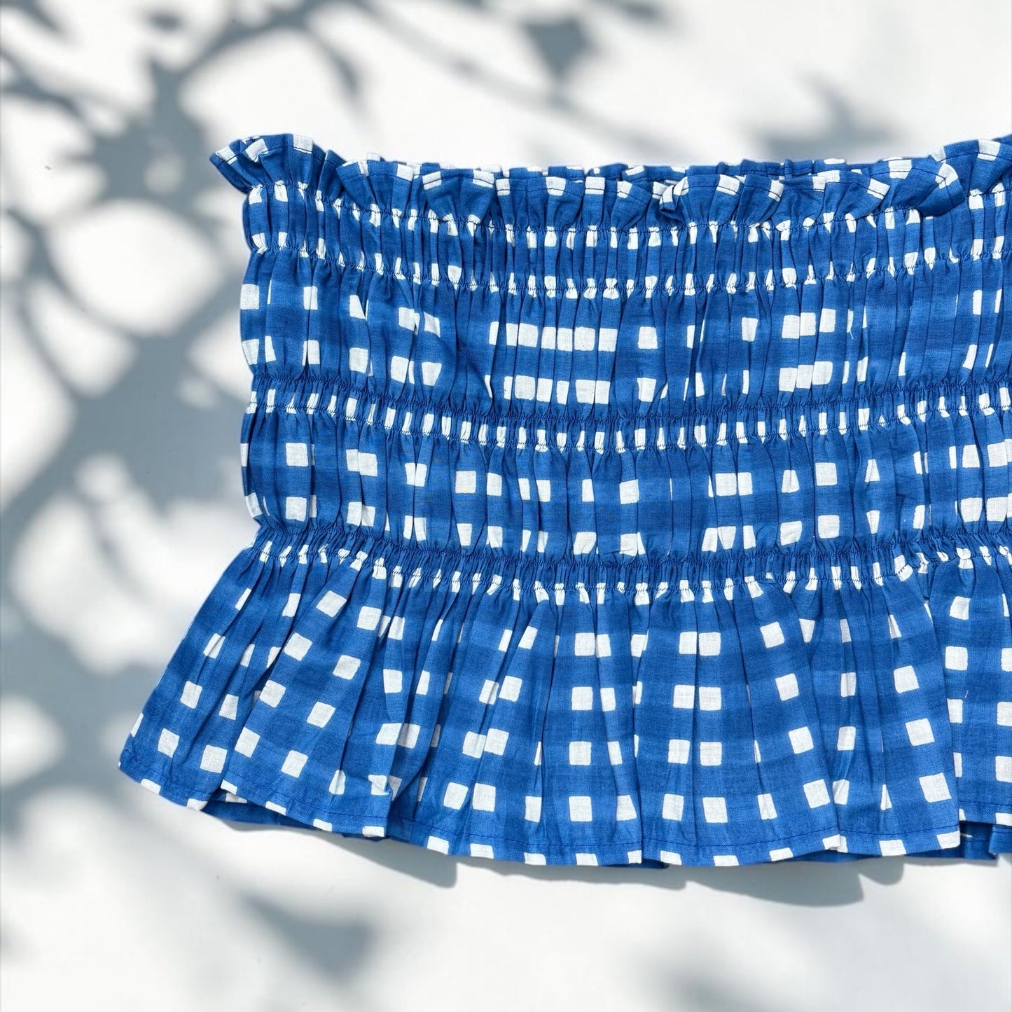 Azure Picnic Smocked Top