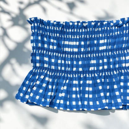 Azure Picnic Smocked Top