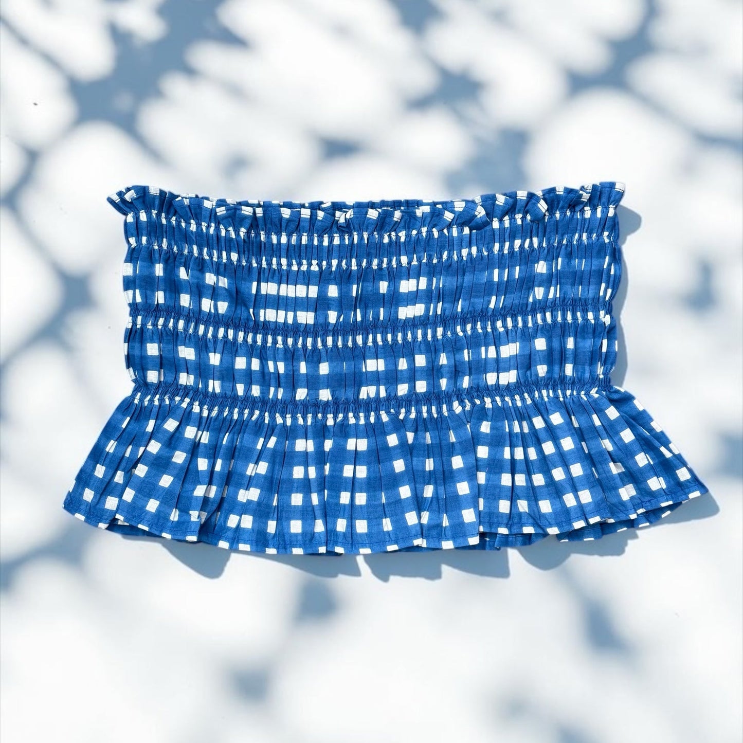 Azure Picnic Smocked Top