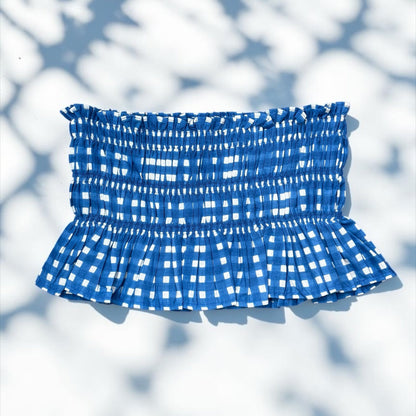 Azure Picnic Smocked Top