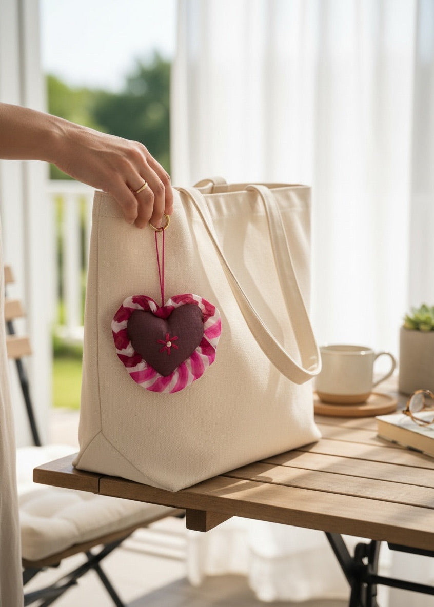 Berry Blossom Heart Charm