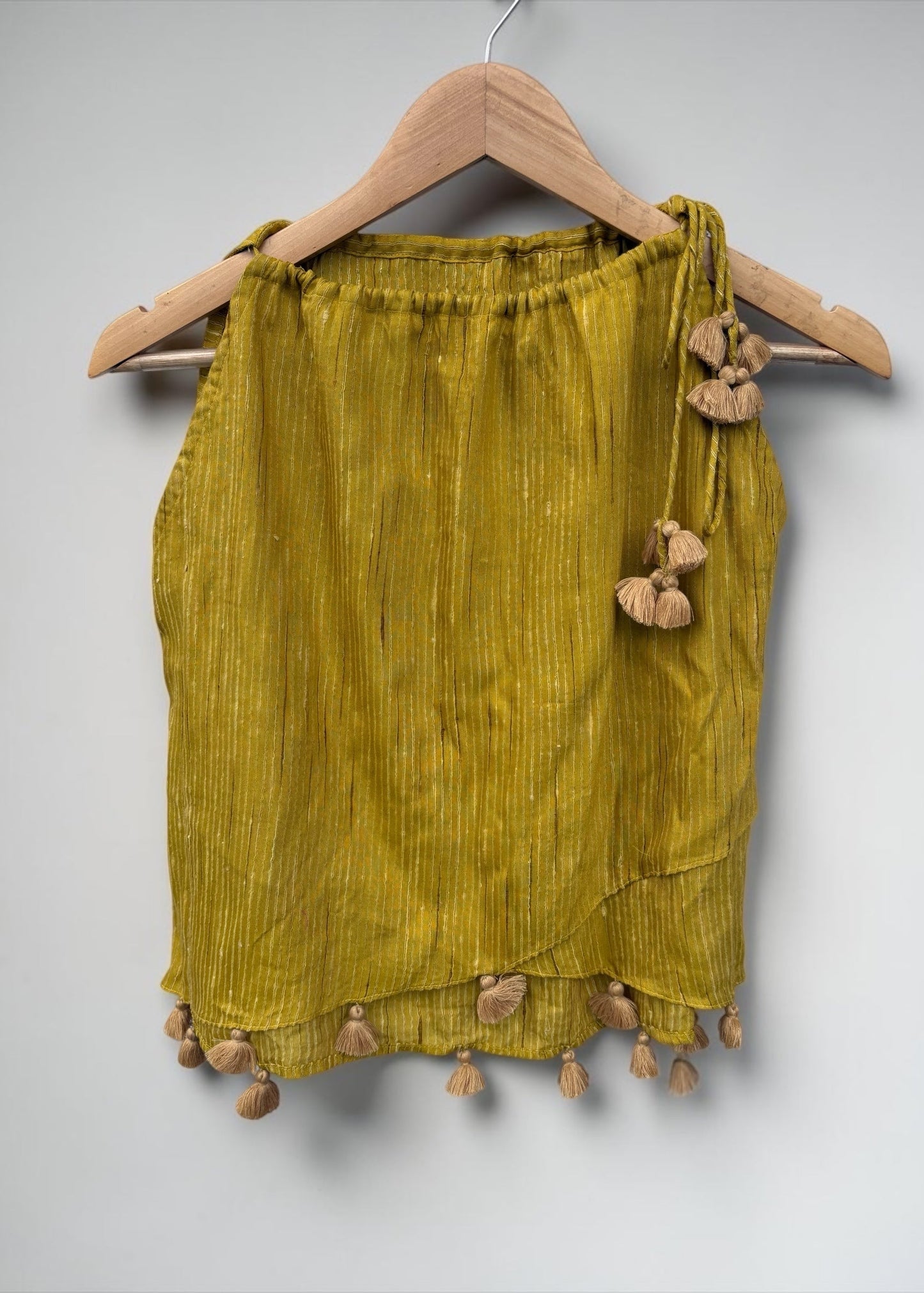 Olive Muse Handwoven Linen Top