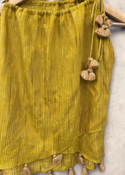 Olive Muse Handwoven Linen Top
