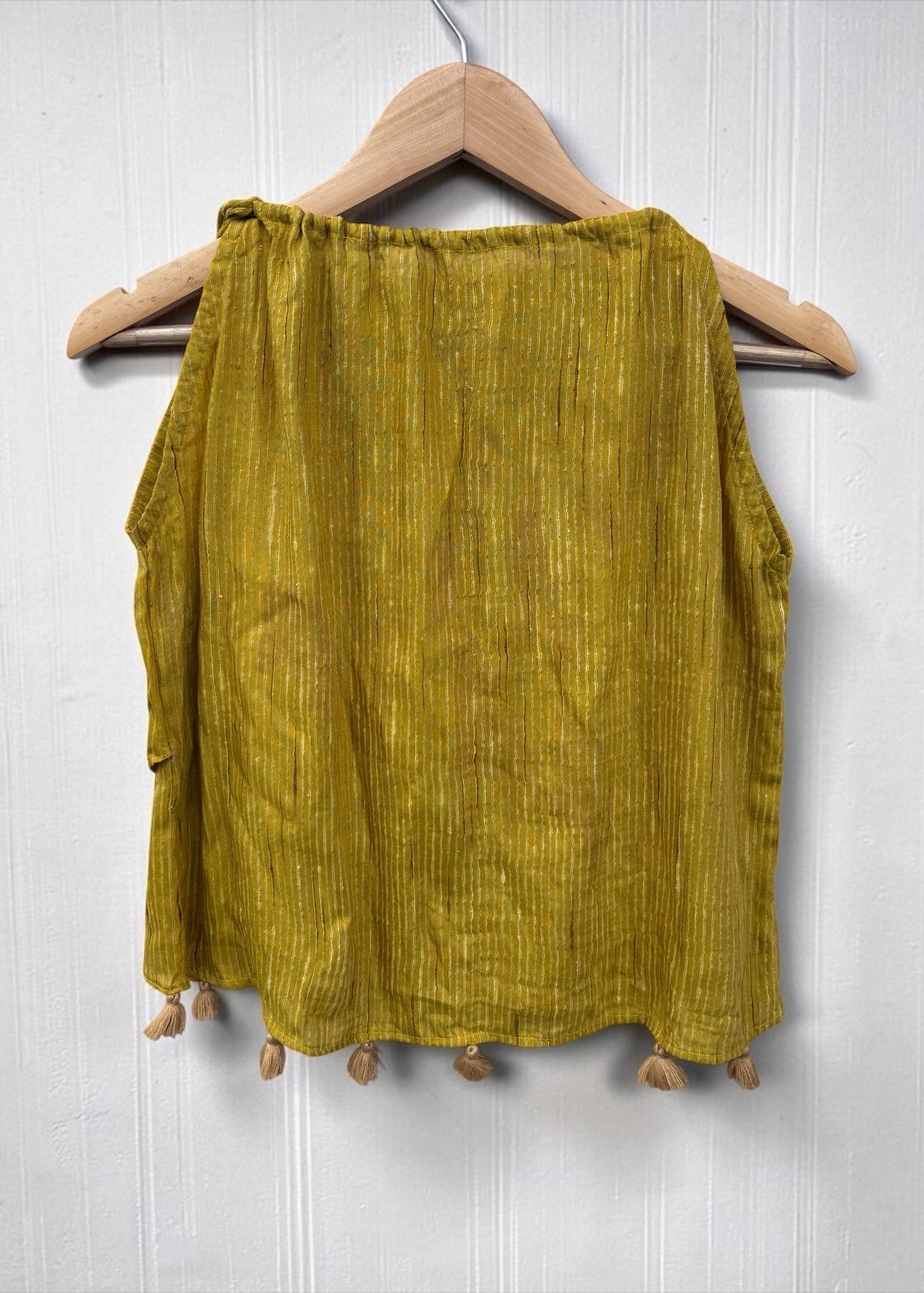 Olive Muse Handwoven Linen Top