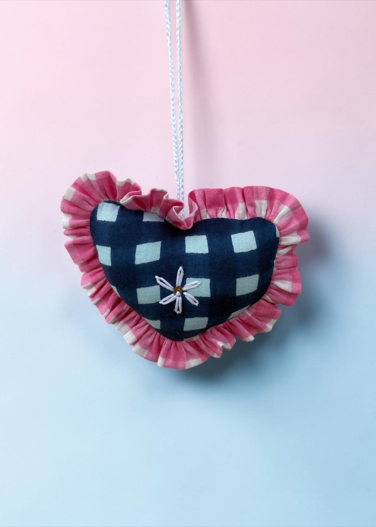 Midnight Checks Heart Charm