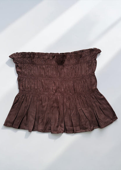 Mocha Muse Smocked Top