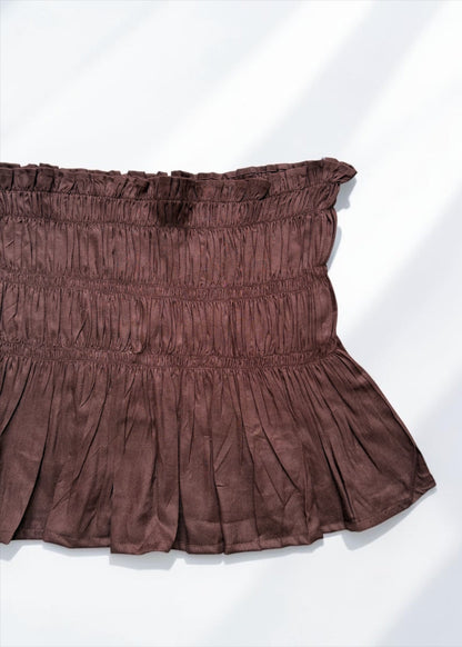 Mocha Muse Smocked Top