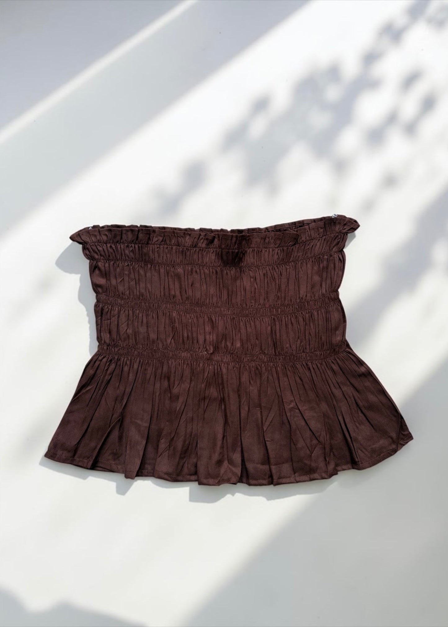 Mocha Muse Smocked Top