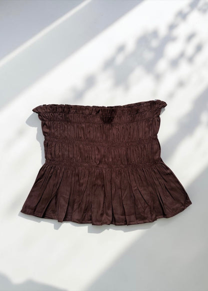 Mocha Muse Smocked Top