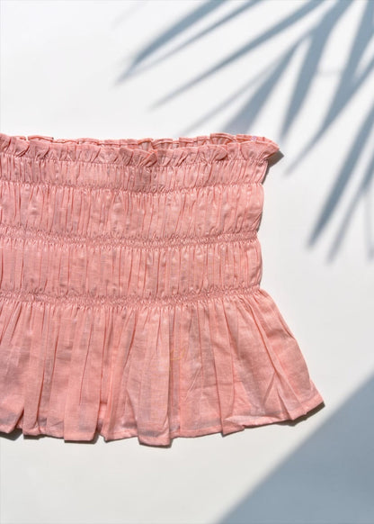 Rosewater Smocked Top