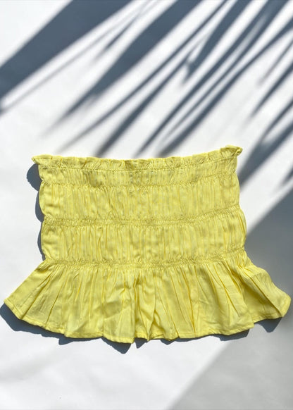 Lemon Sorbet Smocked Top