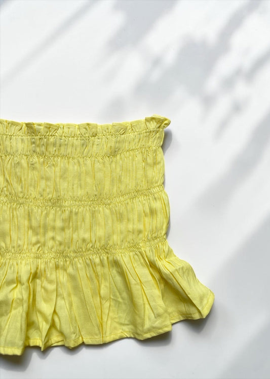 Lemon Sorbet Smocked Top