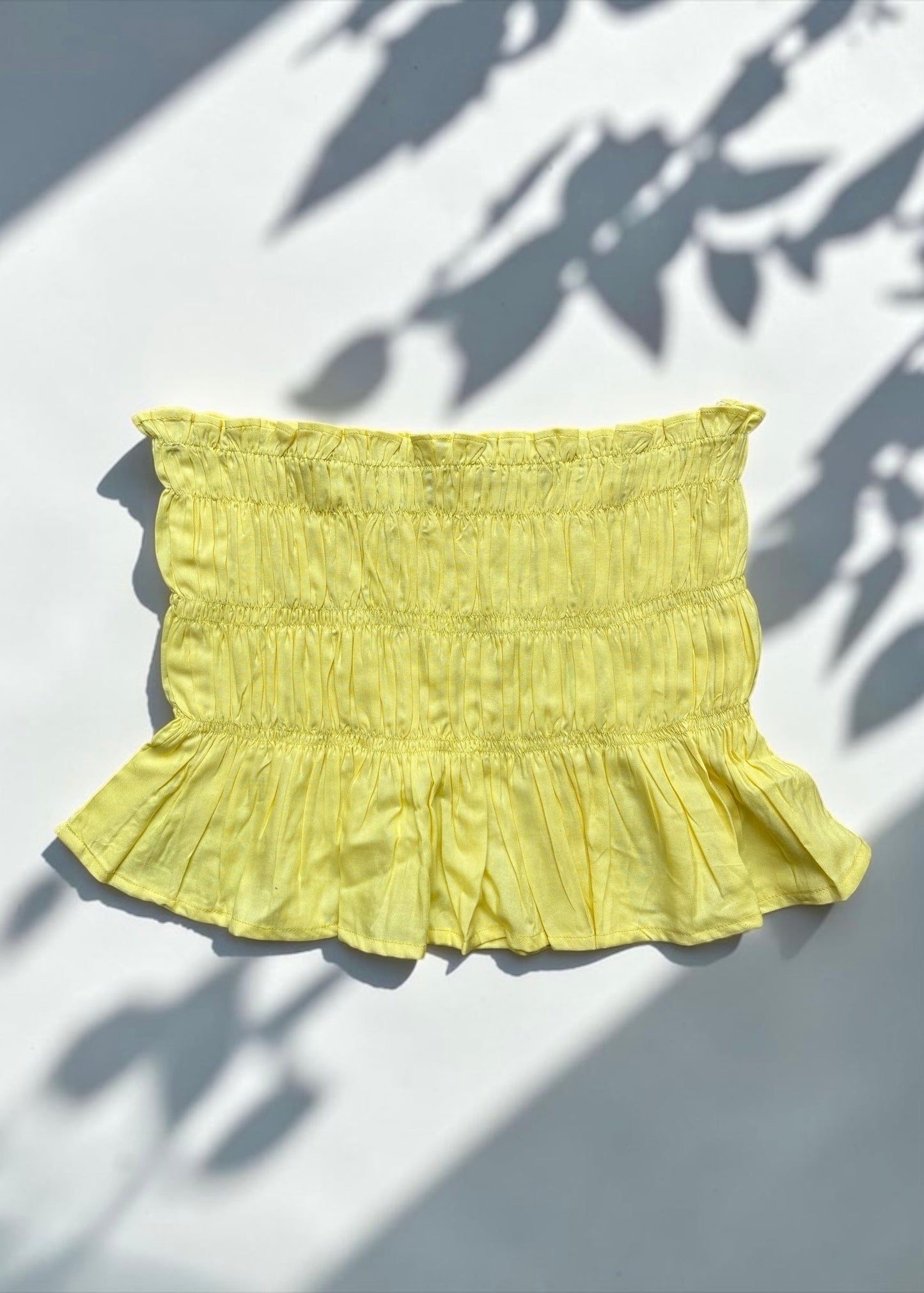 Lemon Sorbet Smocked Top