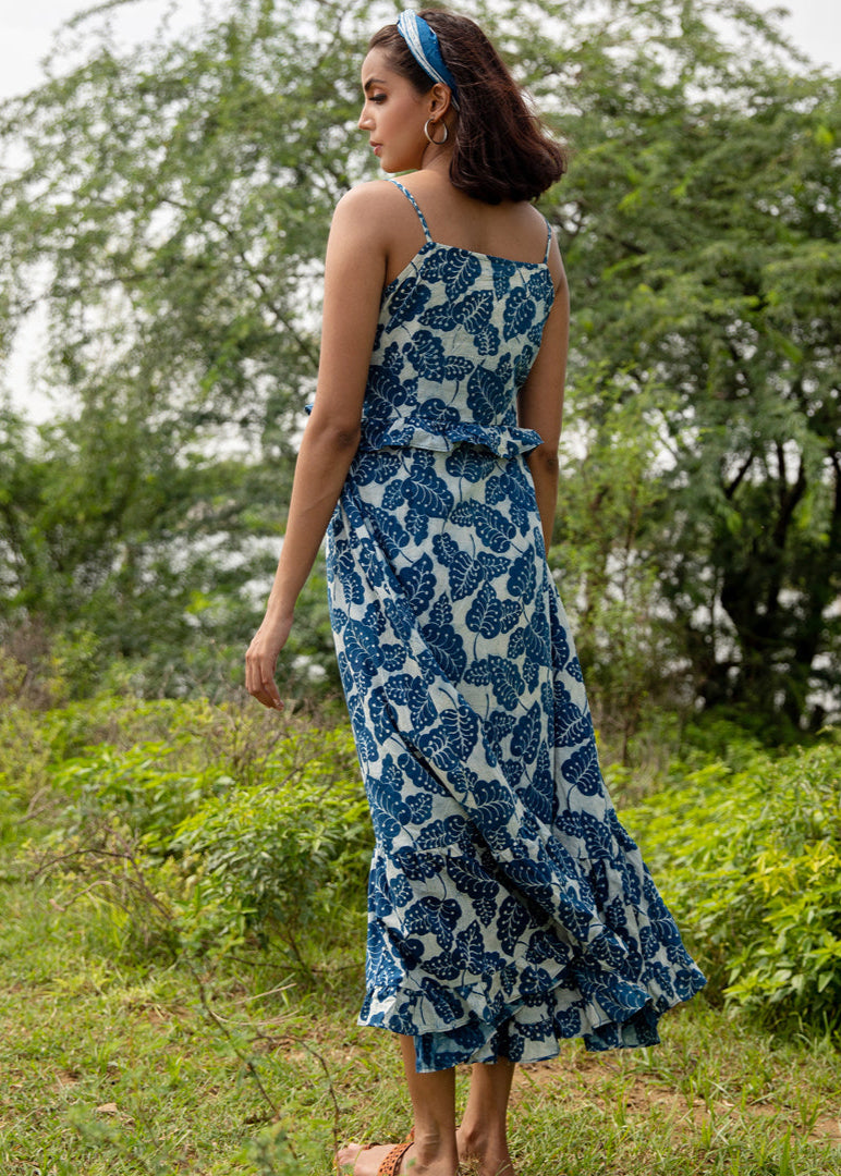 IIaria – Indigo Hand Block Printed Maxi Dress