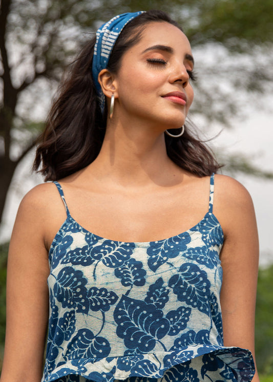 IIaria – Indigo Hand Block Printed Maxi Dress