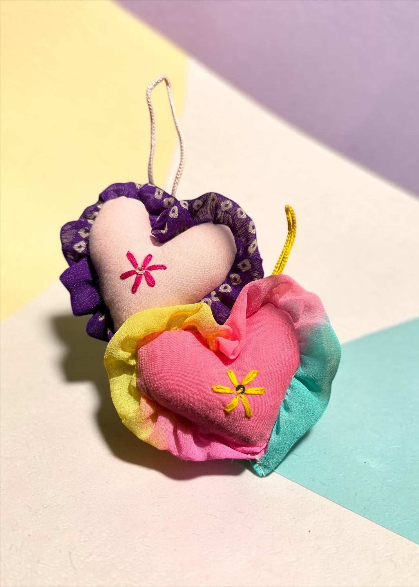 Cotton Candy Heart Charm Set