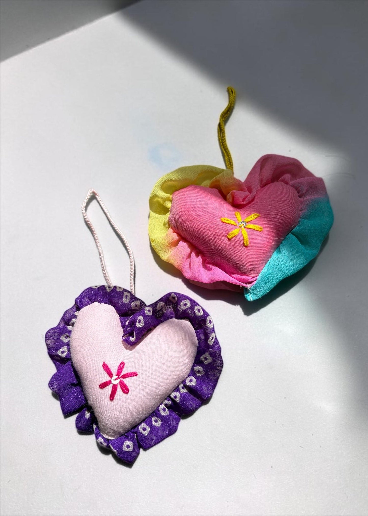 Cotton Candy Heart Charm Set