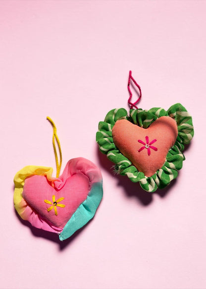Pastel Picnic Heart Charm Set