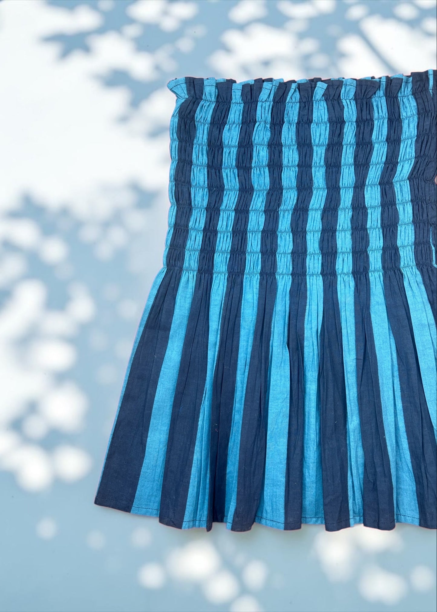 Azure Drift Smocked Top — ThatRomeo