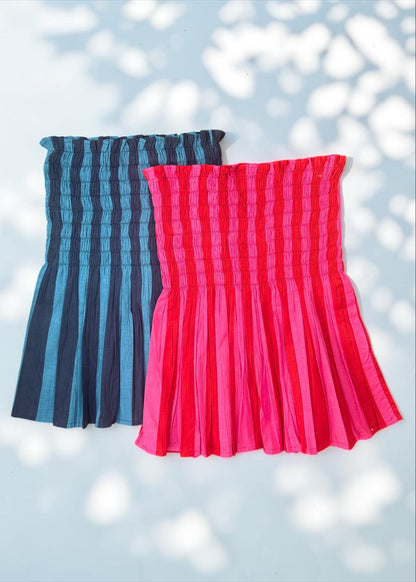 Candy Stripe Smocked Top Duo