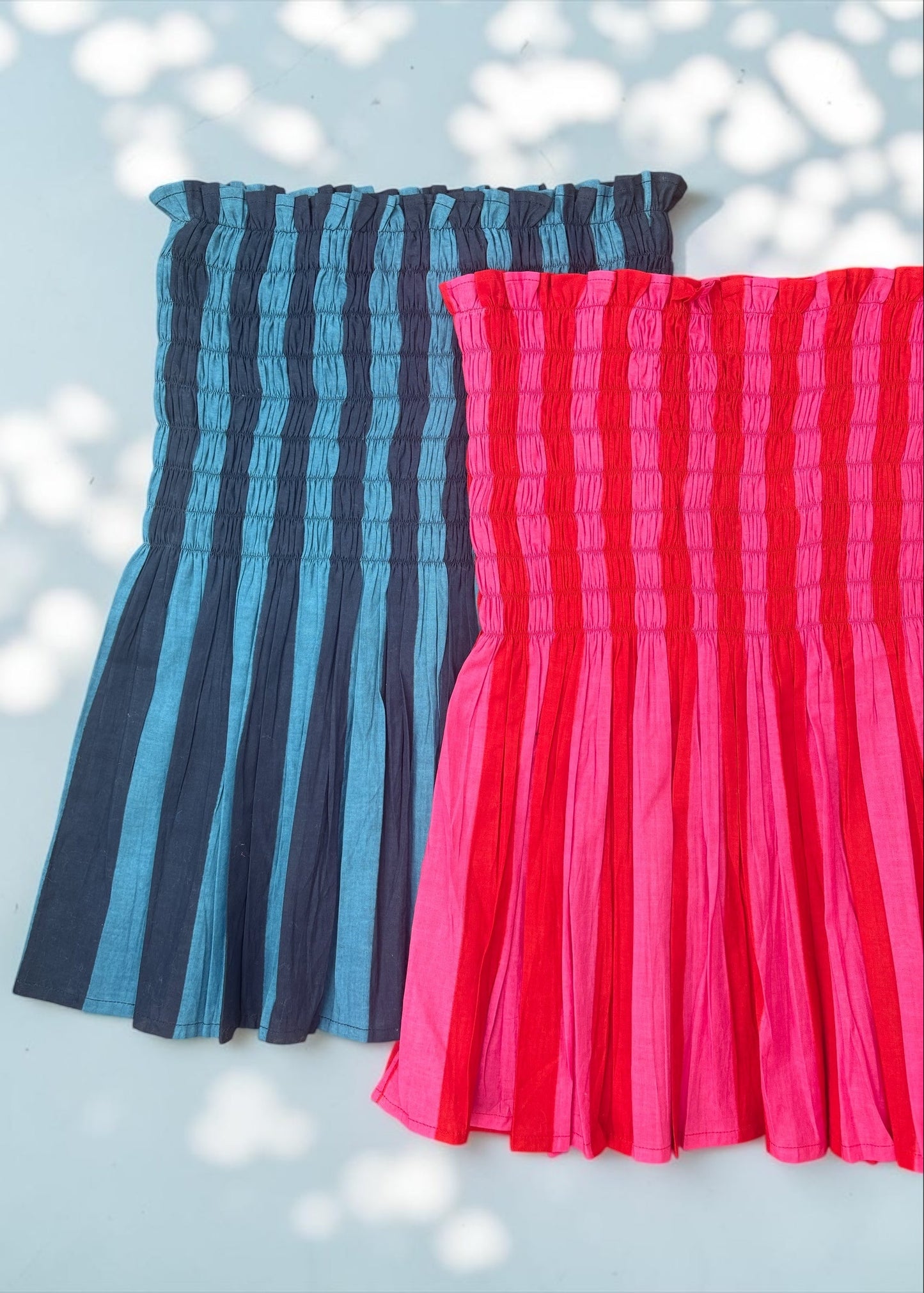 Candy Stripe Smocked Top Duo