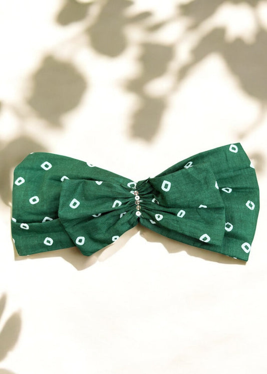 Green Bandhani Headband