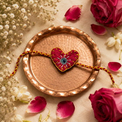 Crimson Heart Rakhi