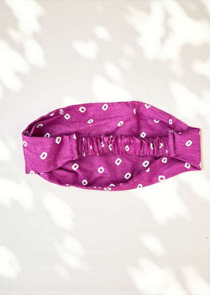 Purple Bandhani Headband