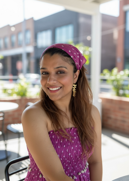 Purple Bandhani Headband