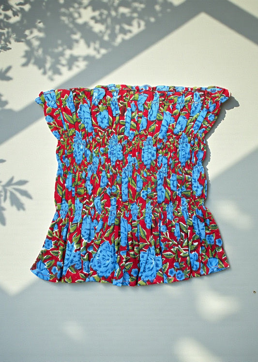 Bloom Rush Cotton Smocked Top