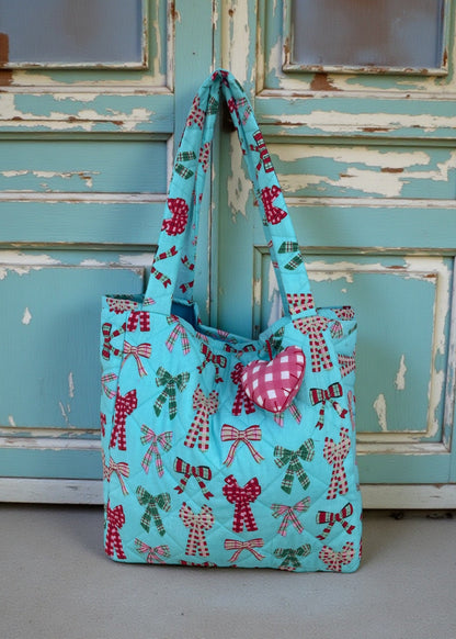 Bow Bliss Quilt Tote Bag