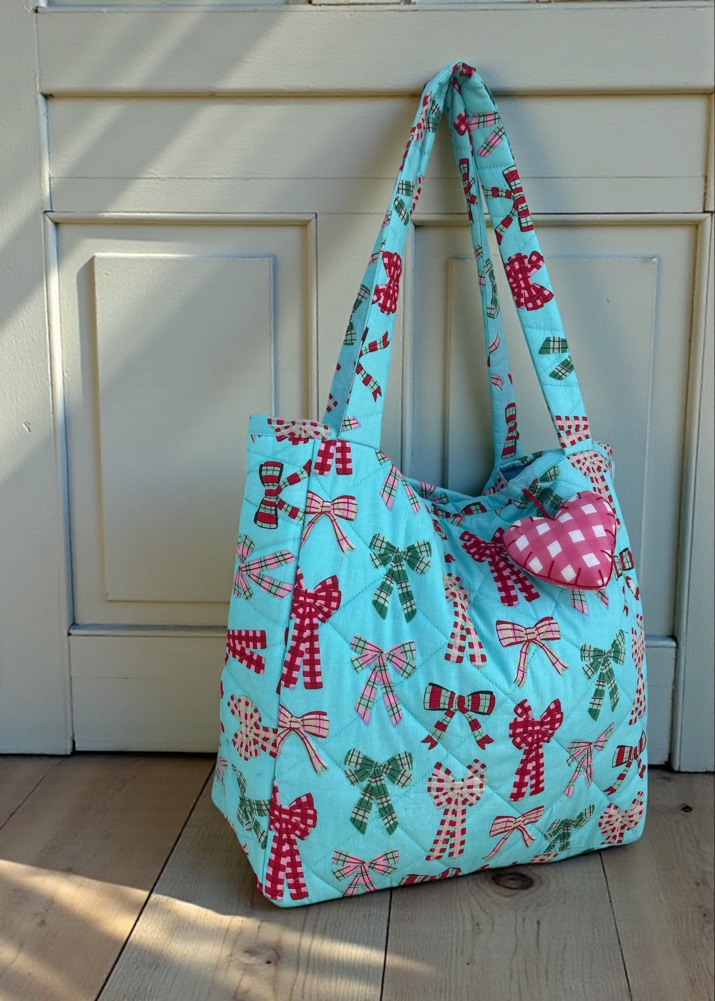 Bow Bliss Quilt Tote Bag