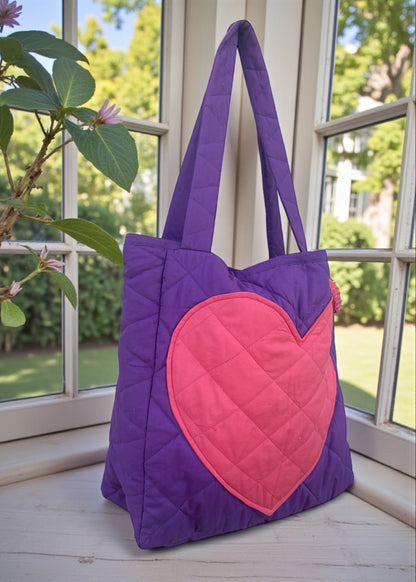 Plum Crush Heart Tote