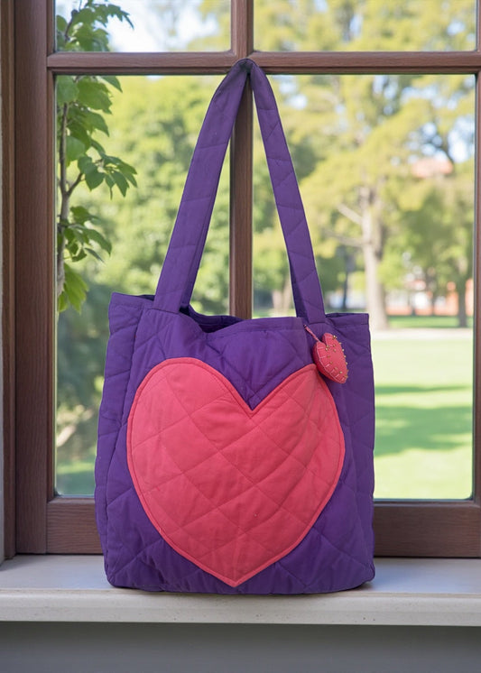 Plum Crush Heart Tote