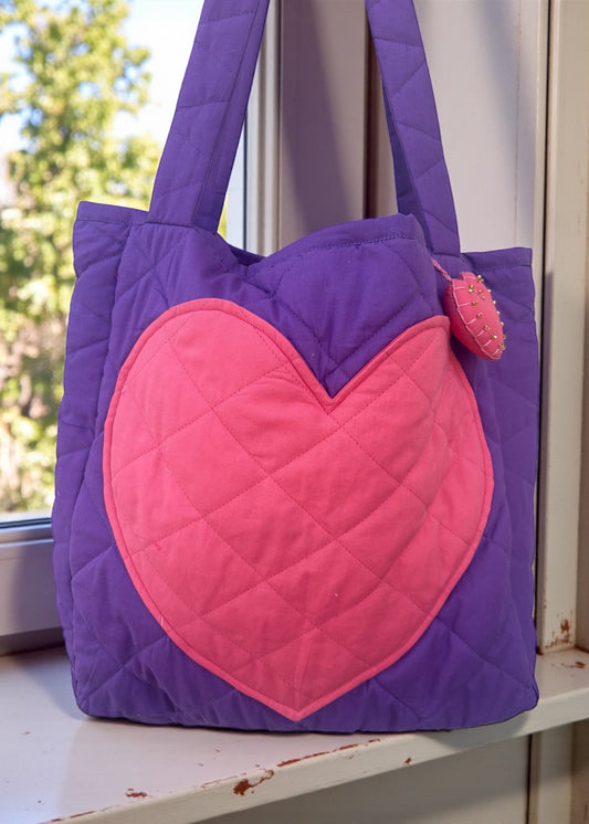 Plum Crush Heart Tote