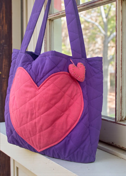 Plum Crush Heart Tote