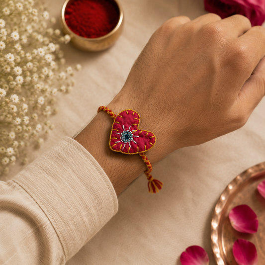 Crimson Heart Rakhi